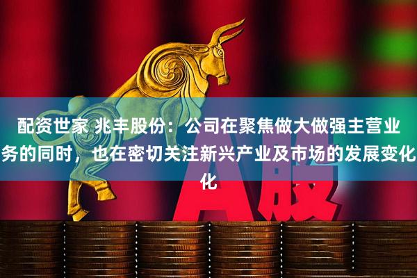 配资世家 兆丰股份：公司在聚焦做大做强主营业务的同时，也在密切关注新兴产业及市场的发展变化