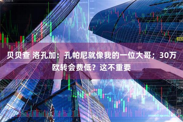 贝贝查 洛孔加：孔帕尼就像我的一位大哥；30万欧转会费低？这不重要