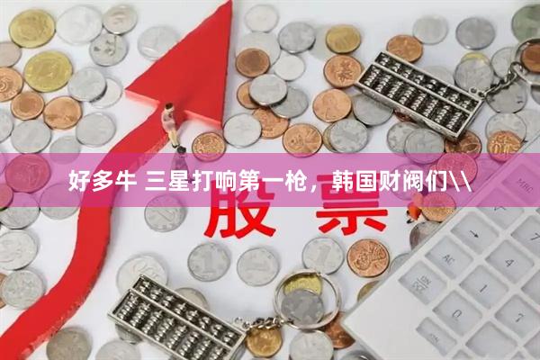好多牛 三星打响第一枪，韩国财阀们\